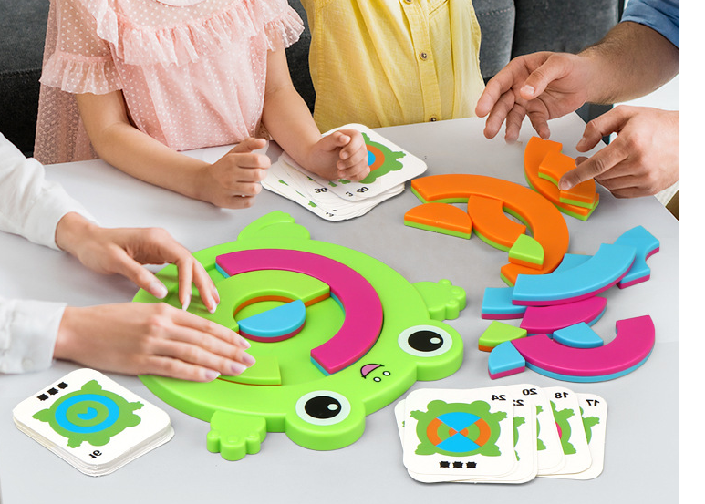 Frog Blocks Casual Brain Board Game For Kids